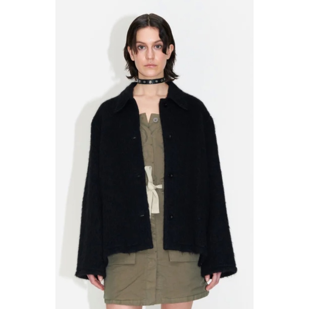 NWT Our Legacy Camp black mohair Cardigan size 38